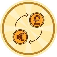 Currency exchange Comic circle Icon vector