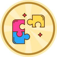 Puzzle Comic circle Icon vector