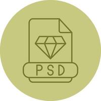 Psd Line Circle Multicolor Icon vector