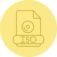 Iso Line Circle Multicolor Icon vector