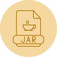 Jar Line Circle Multicolor Icon vector