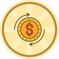Dollar Comic circle Icon vector