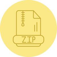 Zip Line Circle Multicolor Icon vector