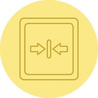 Minimize Line Circle Multicolor Icon vector