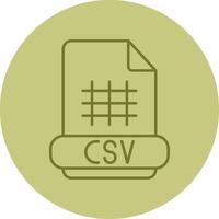 Csv Line Circle Multicolor Icon vector