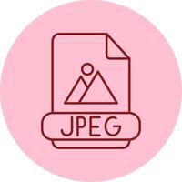 Jpeg Line Circle Multicolor Icon vector