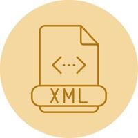 Xml Line Circle Multicolor Icon vector