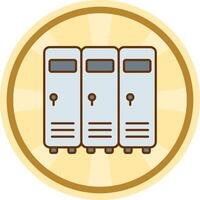 Lockers Comic circle Icon vector