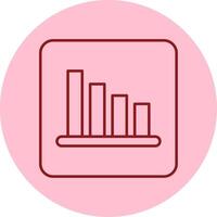 Bar Chart Line Circle Multicolor Icon vector