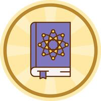 Physics book Comic circle Icon vector