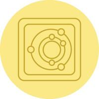 Radar Line Circle Multicolor Icon vector