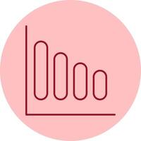 Bar Chart Line Circle Multicolor Icon vector