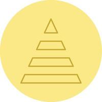 Pyramid Line Circle Multicolor Icon vector