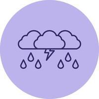 Storm Line Circle Multicolor Icon vector