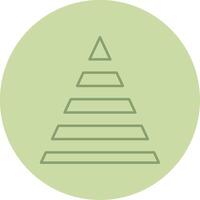 Pyramid Chart Line Circle Multicolor Icon vector