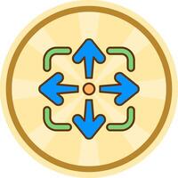 Move Comic circle Icon vector