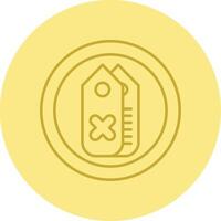 Tag Line Circle Multicolor Icon vector