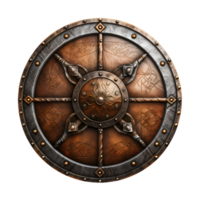 AI generated Medieval War Shield Ancient Shield Viking Warrior Shield European Shield No Background png