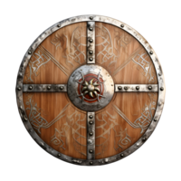 ai gerado medieval guerra escudo antigo escudo viking Guerreiro escudo europeu escudo não fundo png