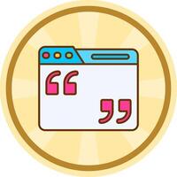 Quote Comic circle Icon vector