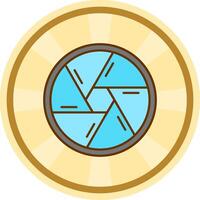 Shutter Comic circle Icon vector