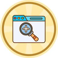 Zoom in Comic circle Icon vector