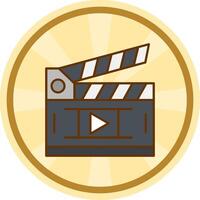 Movie Comic circle Icon vector