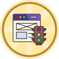 Web traffic Comic circle Icon vector