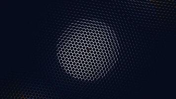 A metal mesh with colorful round holes like a rotating background. Colourful aluminium hole pattern texture. Colorful Metallic grid motion background. video