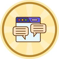 Comment Comic circle Icon vector