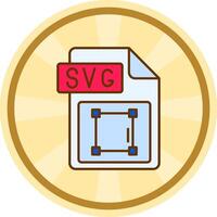 Svg file format Comic circle Icon vector