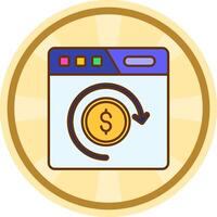 Return of investment Comic circle Icon vector