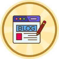 Blog Comic circle Icon vector