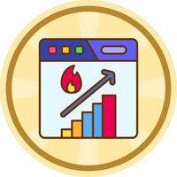 Increase Comic circle Icon vector