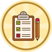 Task Comic circle Icon vector