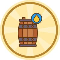 Oil barrel Comic circle Icon vector