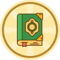 Quran Comic circle Icon vector