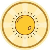 Sun Comic circle Icon vector