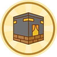 Qibla Comic circle Icon vector