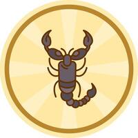 Scorpion Comic circle Icon vector