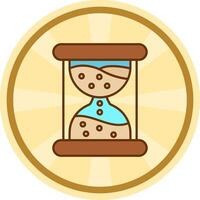 Sand clock Comic circle Icon vector