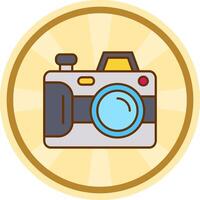 Camera Comic circle Icon vector