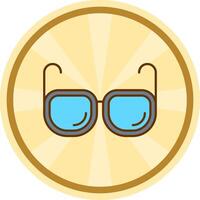 Eyeglasses Comic circle Icon vector