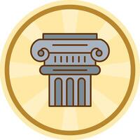 Pillar Comic circle Icon vector