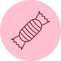 Toffee Line Circle Multicolor Icon vector