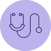 Stethoscope Line Circle Multicolor Icon vector