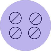 Tablets Line Circle Multicolor Icon vector