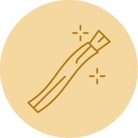 Miswak Line Circle Multicolor Icon vector