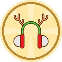 Earmuffs Comic circle Icon vector