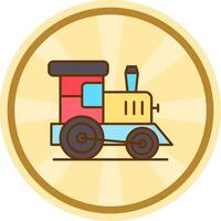 Toy train Comic circle Icon vector